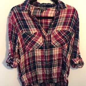 Express light flannel top